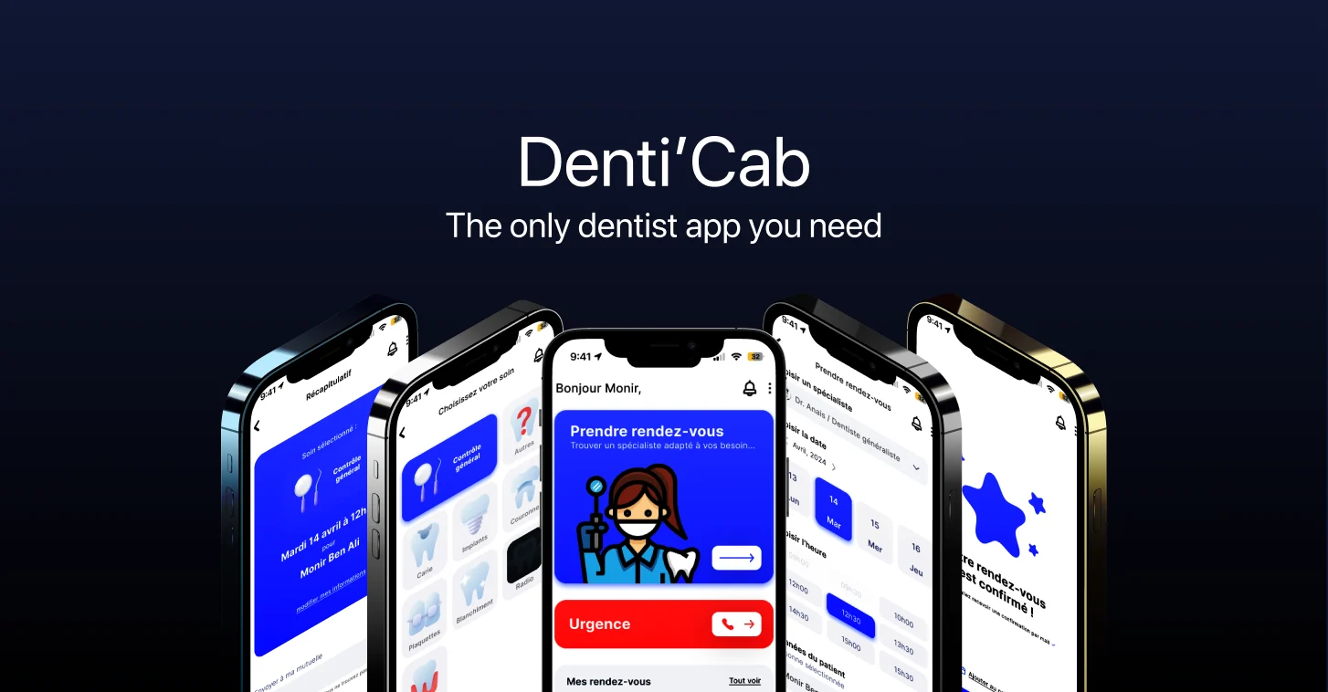 WORK Denti’Cab app screens
