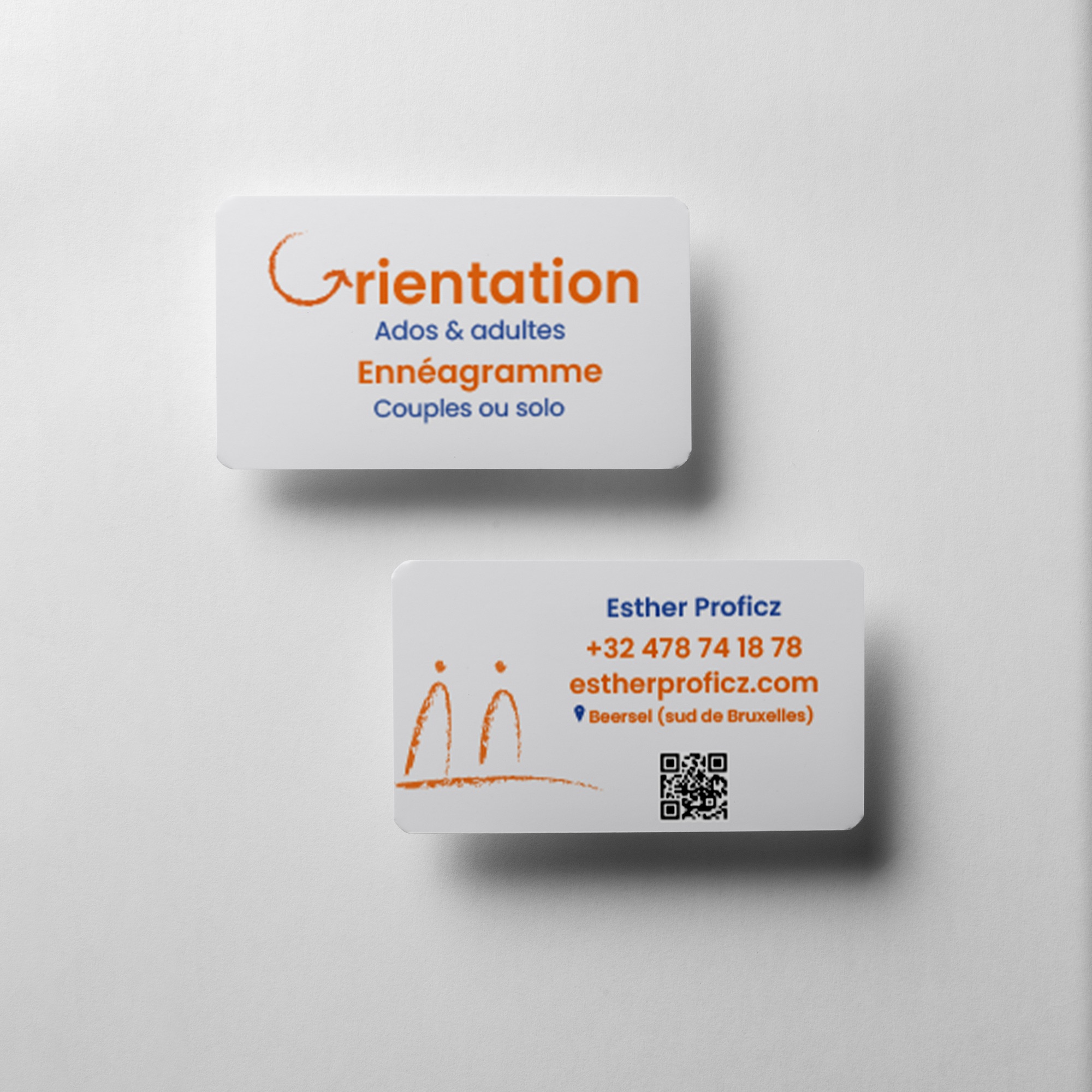Double-sided business card mockup