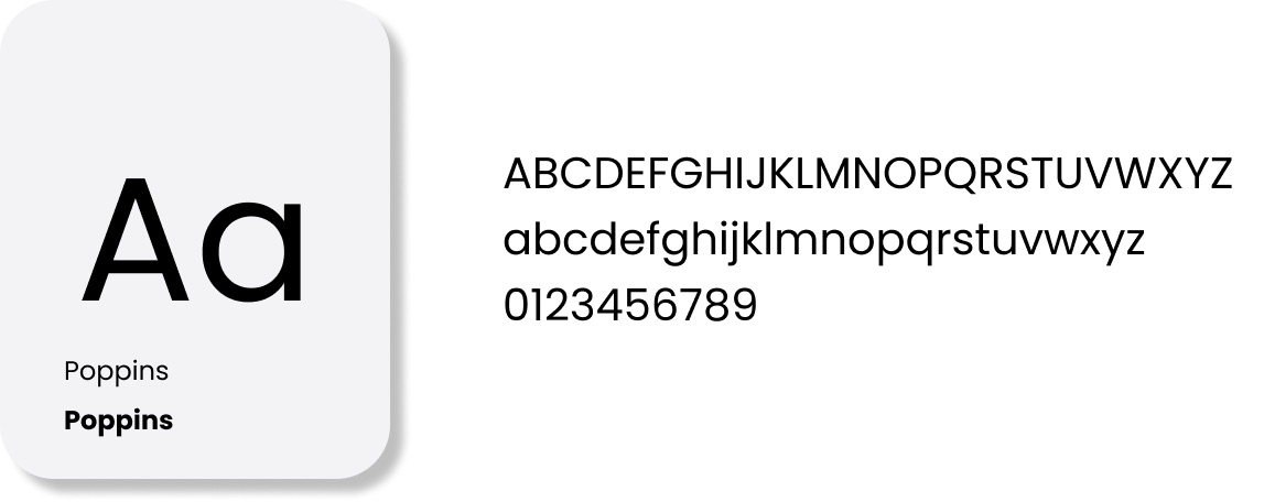 Poppins typeface specimen